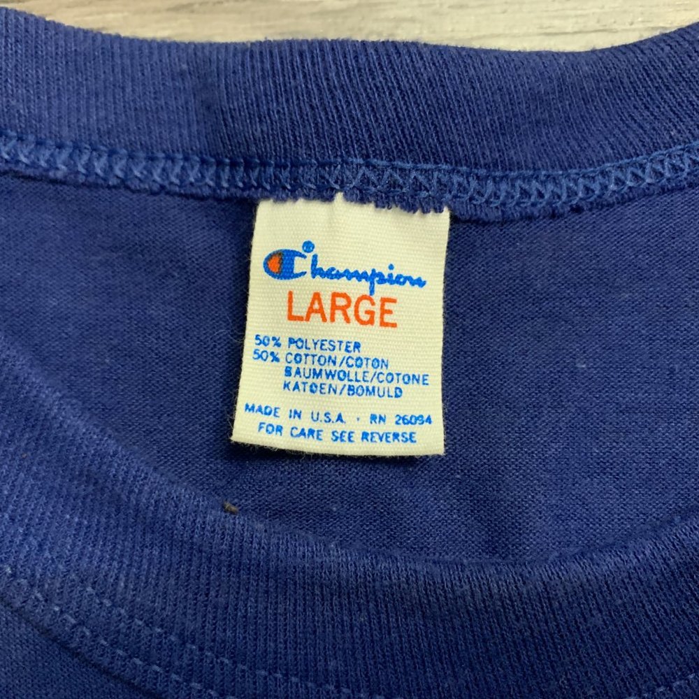 Vintage 80's Champion 50/50 NFL NY New York Giants Shirt Sz. M/L - Picture 3 of 8